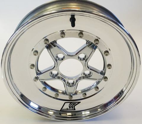 Keizer "Verbrand" Skinnies Rear Honda Drag Wheel - Chrome Barrel